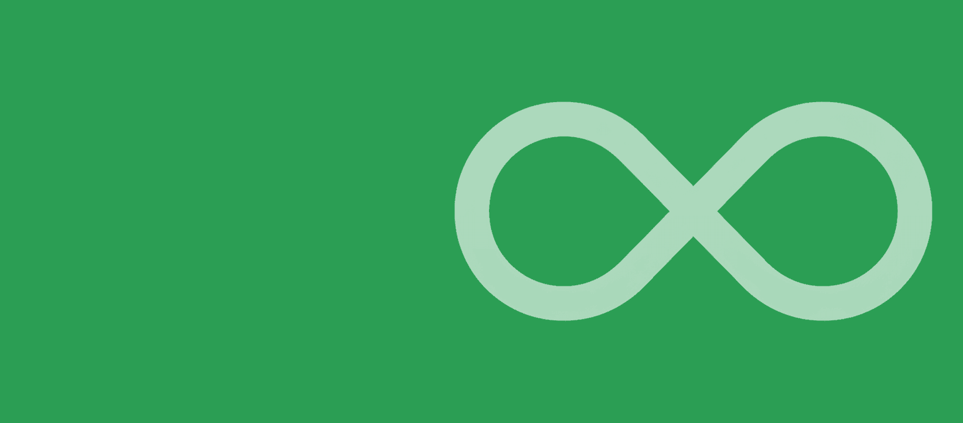 Loopware's loop icon on the brand green — one material, endlessly recyclable